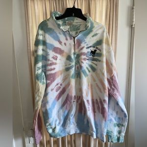 Hampton Beach Half Zip Tie Dye Sweatshirt! NWOT!